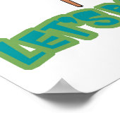 Lasse Bounce Ping Pong Tischtennis Poster (Ecke)