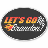 Lasse Brandon Checkered Flag Flammen Aufkleber (Vorderseite)