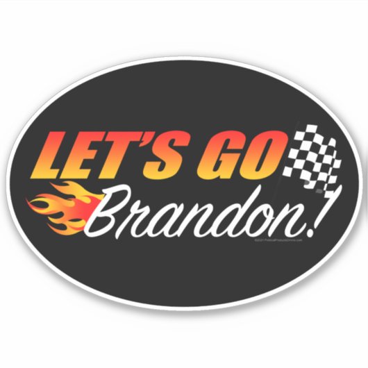 Lasse Brandon Checkered Flag Flammen Aufkleber (Vorderseite)