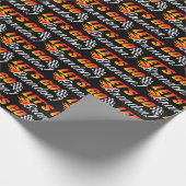 Lasse Brandon Checkered Flag Flammen Geschenkpapier (Ecke)