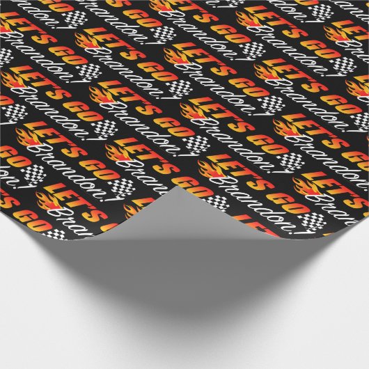 Lasse Brandon Checkered Flag Flammen Geschenkpapier (Ecke)