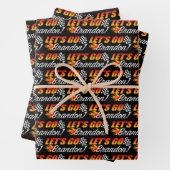 Lasse Brandon Checkered Flag Flammen Geschenkpapier Set (Beispiel)