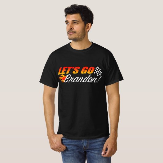 Lasse Brandon Checkered Flag Flammen T-Shirt (Vorne ganz)