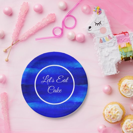 Lasse Cake Ocean Blue Beach Papier Teller essen (Party)