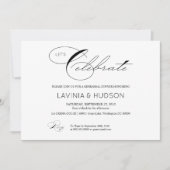 Lasse Celebrate Elegant Calligraphy Einladung (Vorderseite)