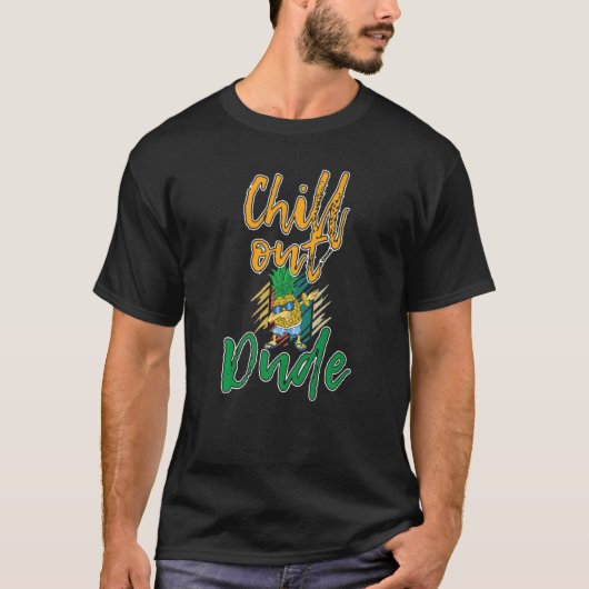 Lasse Chill Out Typ Frauen Hangout Ananas Liebe T-Shirt (Vorderseite)