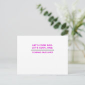 Lasse Cook Vater Commas Rette Lives Postkarte (Stehend Vorderseite)