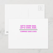 Lasse Cook Vater Commas Rette Lives Postkarte (Vorne/Hinten)