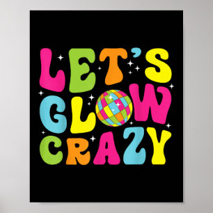 Lasse Crazy Retro Geburtstagsparty Glows 80er 90s Poster