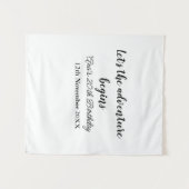 lasse das Abenteuer beginnt 20. Geburtstag hinzufü Wandteppich (Vorderseite (Horizontal))