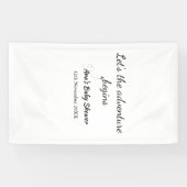 lasse das Abenteuer beginnt Babydusche hinzufügen  Banner (Horizontal)