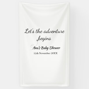 lasse das Abenteuer beginnt Babydusche hinzufügen Banner