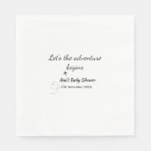 lasse das Abenteuer beginnt Babydusche hinzufügen Serviette (Vorderseite)