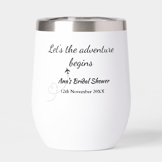 lasse das Abenteuer beginnt Brautparty hinzufügen (Rückseite)