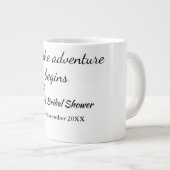 lasse das Abenteuer beginnt Brautparty hinzufügen  Jumbo-Tasse (Vorderseite Rechts)