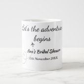 lasse das Abenteuer beginnt Brautparty hinzufügen Jumbo-Tasse (Vorderseite)