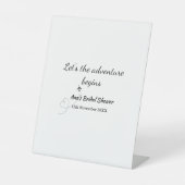 lasse das Abenteuer beginnt Brautparty hinzufügen Sockelschild (Vorderseite)