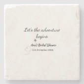 lasse das Abenteuer beginnt Brautparty hinzufügen  Steinuntersetzer (Vorderseite)