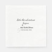 lasse das Abenteuer beginnt Brautparty Name hinzuf Serviette (Vorderseite)