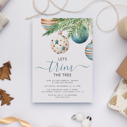 Lasse den Baum | Weihnachts-Party Einladung