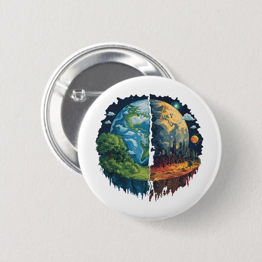 Lasse den Planeten nicht zu töten Button (Vorne & Hinten)
