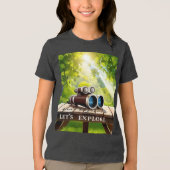 Lasse, den Wald zu erkunden Tri-Blend Shirt (Vorderseite)