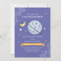 Lasse die Countdown-Weltraumdusche starten