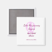 lasse die Reise beginnt Brautparty Name Button hin Magnet (Vorderseite/Rückseite)
