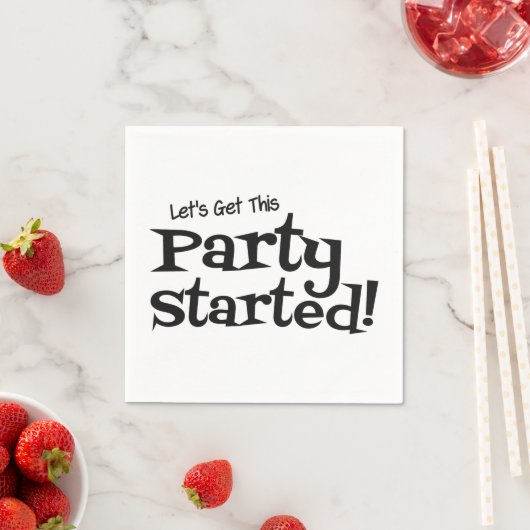 Lasse, dieses Party zu starten Serviette (Beispiel)