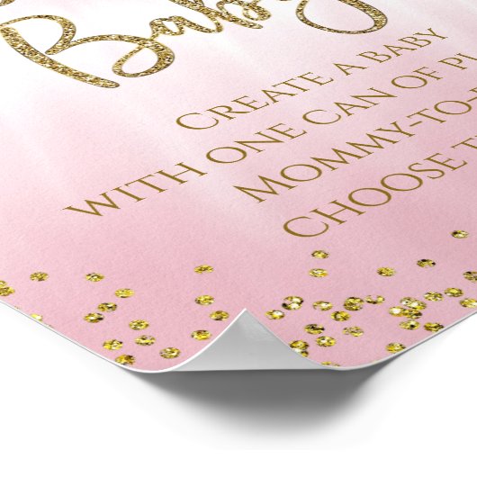 Lasse ein Baby-Duschspiel machen Poster (Ecke)