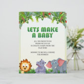 Lasse ein Baby-Duschspiel machen [Tierthema] Briefbogen (Stehend Vorderseite)