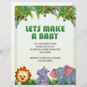 Lasse ein Baby-Duschspiel machen [Tierthema] Briefbogen (Vorne/Hinten)