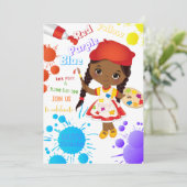 Lasse eine farbige andere Geburtstagseinladung (Gi (Stehend Vorderseite)