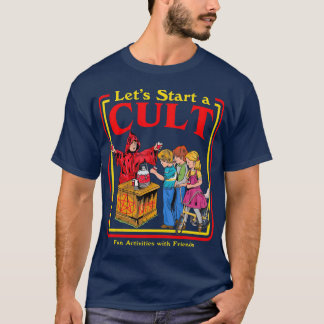 Lasse einen Cult Satanic Vintag Horror Edgy starte T-Shirt