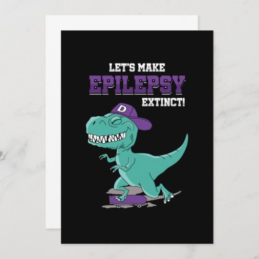 Lasse Epilepsie-Aussterben-Epilepsie-Bewusstsein Einladung (Vorne/Hinten)