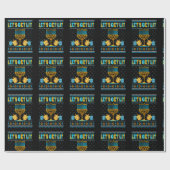 Lasse erhalten Lit Menorah Hanukkah Funny Christma Geschenkpapier (Flach)