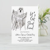 Lasse Faced Adult Halloween-Party Einladung (Stehend Vorderseite)