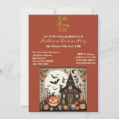 Lasse Fang Out Script Beängstigend Halloween Costu Einladung (Vorderseite)