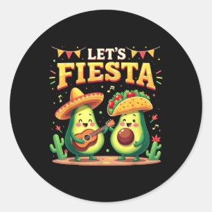 Lasse Fiesta 5 Cinco de Mayo for Women Men Boys Gi Runder Aufkleber