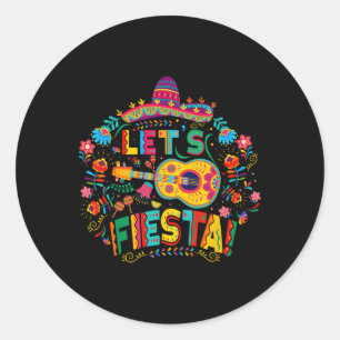 Lasse Fiesta 5 Cinco de Mayo for Women Men Boys Gi Runder Aufkleber