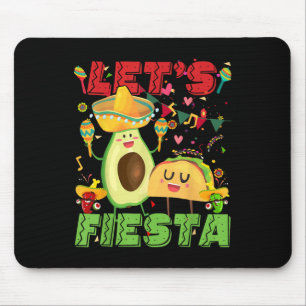 Lasse Fiesta Avocado und Tacos Cinco de Mayo Mexic Mousepad