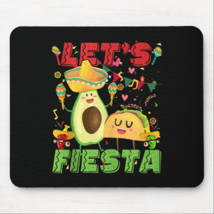 Lasse Fiesta Avocado und Tacos Cinco de Mayo Mexic Mousepad