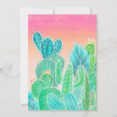 Lasse fiesta Cacti Muster Aquarellfarben Sommer Pa Einladung (Rückseite)