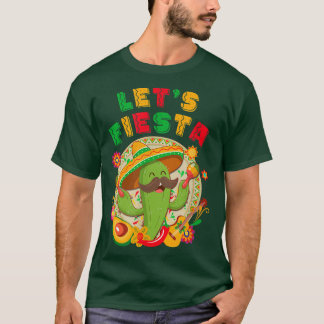 Lasse Fiesta Cinco de Mayo mit Gitarrenkaktus Somb T-Shirt
