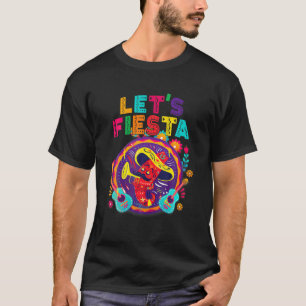 Lasse Fiesta Cinco De Mayo Moustach Chili Sombrero T-Shirt