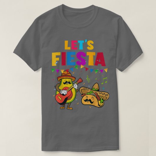 Lasse Fiesta Funny Avocado Taco Cinco De Mayo Meic T-Shirt (Design vorne)