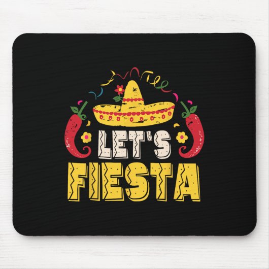 Lasse Fiesta Funny Cinco De Mayo Mexican Mousepad (Vorne)