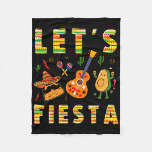 Lasse Fiesta Nacho Guitar Avocado Funny Cinco De M Fleecedecke