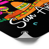Lasse Fiesta San Antonio Texas Cinco De Mayo Mexic Poster (Ecke)