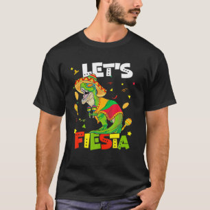 Lasse Fiesta Sombrero Tacosaurus Cinco De Mayo Rex T-Shirt